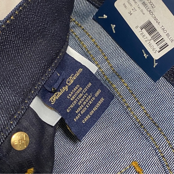 Fidelity Belladonna Mid Rise Boot Cut in Tao Blue 27X34 - Picture 6 of 7